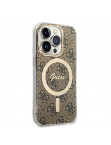 Guess IML 4G MagSafe Fodral för iPhone 15 Pro Brown