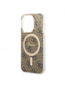 Guess IML 4G MagSafe Fodral för iPhone 15 Pro Brown