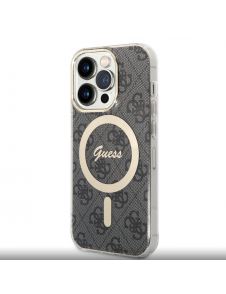 Guess IML 4G MagSafe Fodral för iPhone 15 Pro Svart