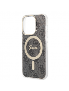 Guess IML 4G MagSafe Fodral för iPhone 15 Pro Svart