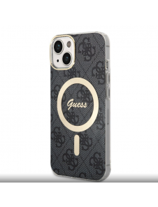 Guess IML 4G MagSafe Fodral för iPhone 15 Svart