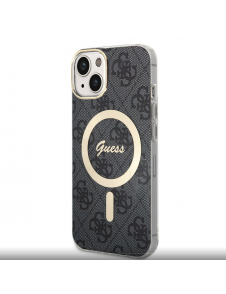 Guess IML 4G MagSafe Fodral för iPhone 15 Svart