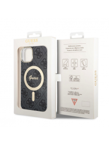 Guess IML 4G MagSafe Fodral för iPhone 15 Svart