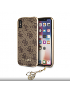 Guess Charms Hard Case 4G Brun till iPhone X /XS