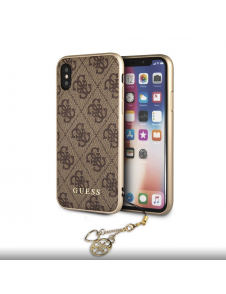 Guess Charms Hard Case 4G Brun till iPhone X /XS