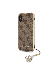 Guess Charms Hard Case 4G Brun till iPhone X /XS