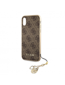 Guess Charms Hard Case 4G Brun till iPhone X /XS