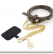 Guess Crossbody Strap PU 4G-kedja med berlock guld/brun