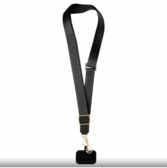 Guess Crossbody Strap Nylon 4G Charm Svart