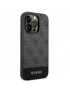 Guess 4G Stripe Fodral till iPhone 14 Pro Grey