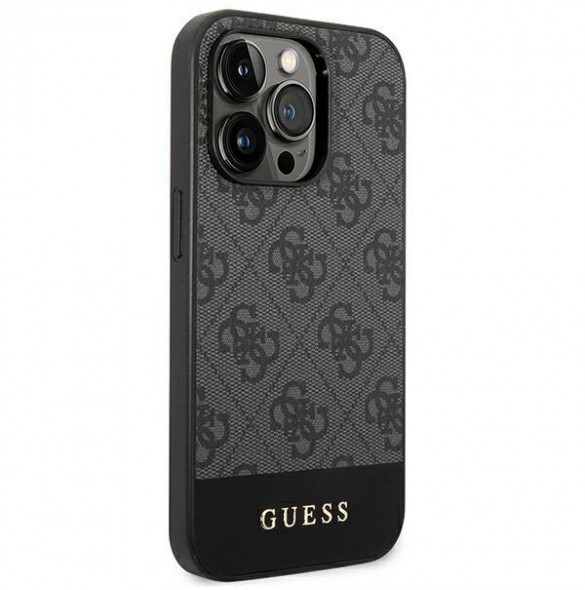 Guess 4G Stripe Fodral till iPhone 14 Pro Grey