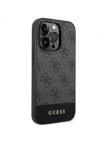 Guess 4G Stripe Fodral till iPhone 14 Pro Grey