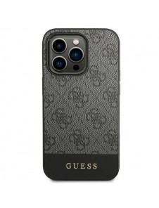 Guess 4G Stripe Fodral till iPhone 14 Pro Grey