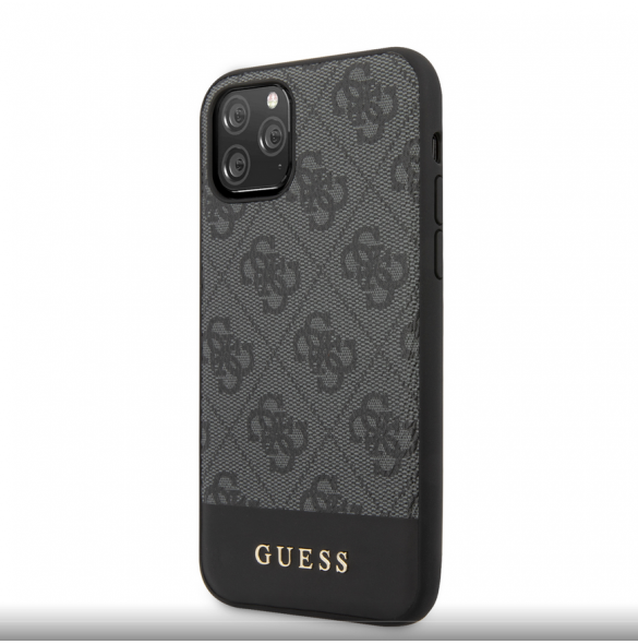 Guess 4G Stripe-fodral till iPhone 11 Pro Max Grå