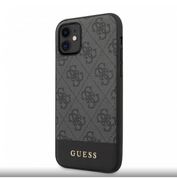 Guess 4G Stripe Fodral till iPhone 11 Grå