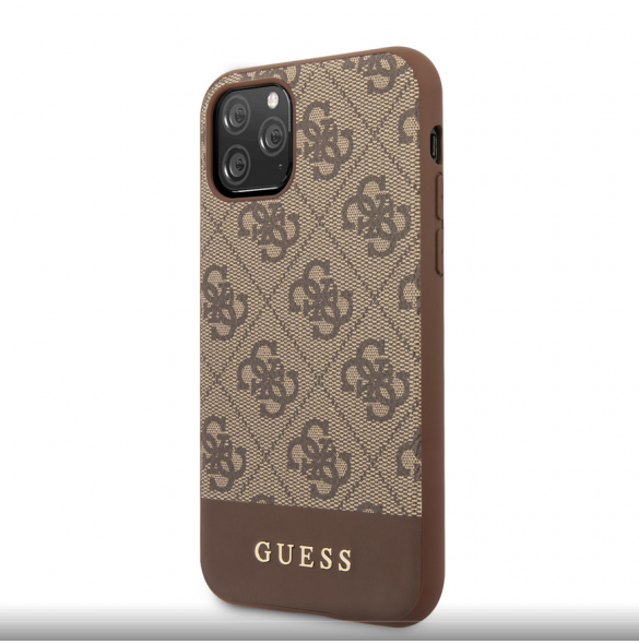 Guess 4G Stripe Fodral till iPhone 11 Brun