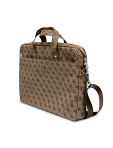 Guess 4G PU Triangel-logotyp datorväska 15/16" Brun