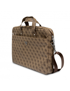Guess 4G PU Triangel-logotyp datorväska 15/16" Brun