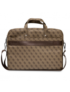 Guess 4G PU Triangel-logotyp datorväska 15/16" Brun