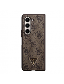 Guess 4G PU Lädertriangelfodral till Samsung Galaxy Z Fold 5 Brun