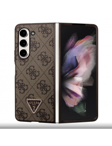 Guess 4G PU Lädertriangelfodral till Samsung Galaxy Z Fold 5 Brun