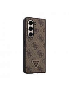 Guess 4G PU Lädertriangelfodral till Samsung Galaxy Z Fold 5 Brun