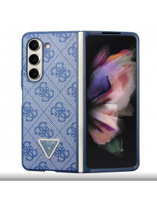 Guess 4G PU Lädertriangelfodral till Samsung Galaxy Z Fold 5 Blue