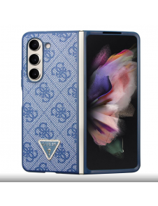 Guess 4G PU Lädertriangelfodral till Samsung Galaxy Z Fold 5 Blue