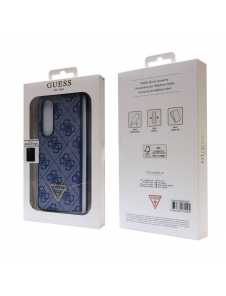 Guess 4G PU Lädertriangelfodral till Samsung Galaxy Z Fold 5 Blue