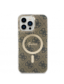 Guess 4G IML MagSafe Fodral för iPhone 14 Pro Max Brun