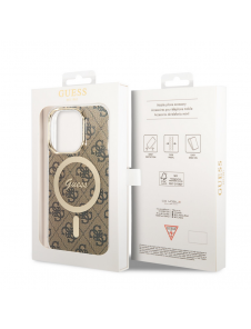 Guess 4G IML MagSafe Fodral för iPhone 14 Pro Brown