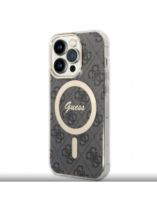 Guess 4G IML MagSafe Fodral för iPhone 14 Pro Svart