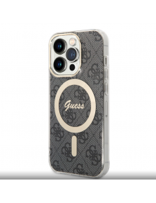 Guess 4G IML MagSafe Fodral för iPhone 14 Pro Svart