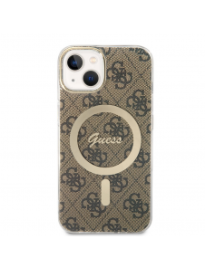 Guess 4G IML MagSafe Fodral för iPhone 14 Brun
