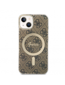 Guess 4G IML MagSafe Fodral för iPhone 14 Brun
