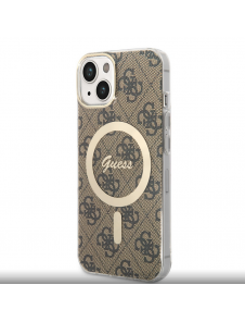 Guess 4G IML MagSafe Fodral för iPhone 14 Brun