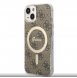 Guess 4G IML MagSafe Fodral för iPhone 14 Brun