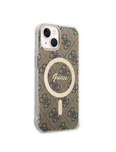 Guess 4G IML MagSafe Fodral för iPhone 14 Brun