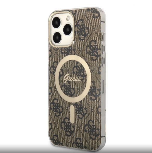 Guess 4G IML MagSafe Fodral för iPhone 13 Pro Max Brun