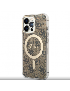 Guess 4G IML MagSafe Fodral för iPhone 13 Pro Brown