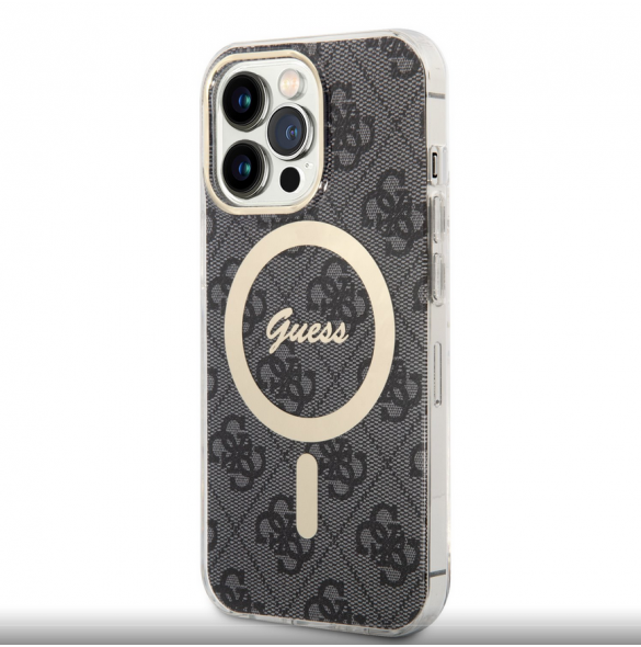 Guess 4G IML MagSafe Fodral för iPhone 13 Pro Svart