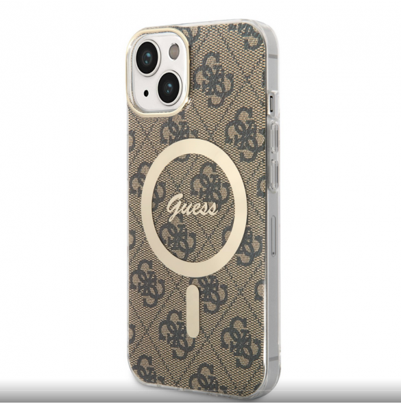 Guess 4G IML MagSafe Fodral för iPhone 13 Brun
