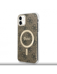 Guess 4G IML MagSafe Fodral för iPhone 11 Brun