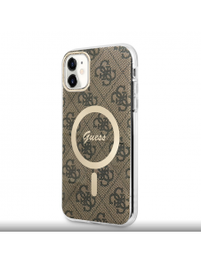 Guess 4G IML MagSafe Fodral för iPhone 11 Brun