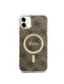 Guess 4G IML MagSafe Fodral för iPhone 11 Brun