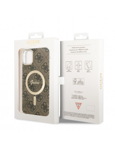 Guess 4G IML MagSafe Fodral för iPhone 11 Brun