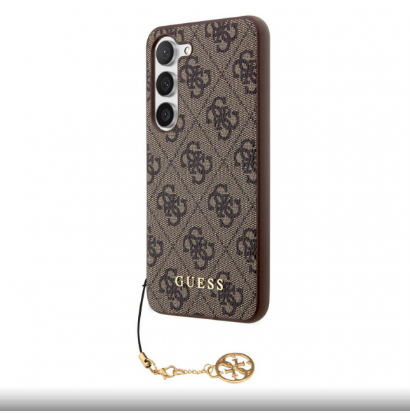 Guess 4G Charms-fodral till Samsung Galaxy S23+ Brun