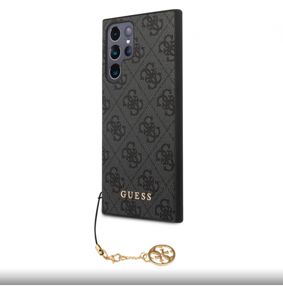 Guess 4G Charms-fodral till Samsung Galaxy S23 Ultra Grey