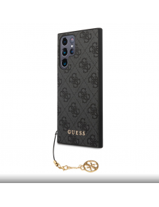 Guess 4G Charms-fodral till Samsung Galaxy S23 Ultra Grey
