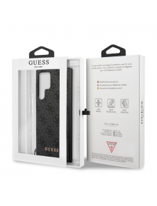 Guess 4G Charms-fodral till Samsung Galaxy S23 Ultra Grey